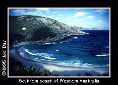 The rocky cliffs of Peak Head next to the Southern Ocean near Albany, Western Australia.