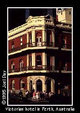 Victorian style hotel adjacent to the Bank West Tower in central Perth, Western Australia.
